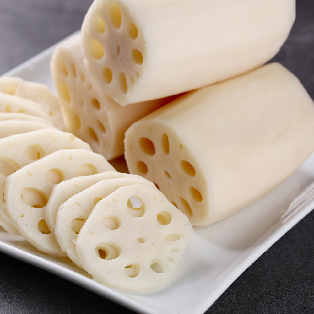 Sliced pellets can be cut in slices and cut in the form of a wholesale supply from a commercial fresh Lotus factory.