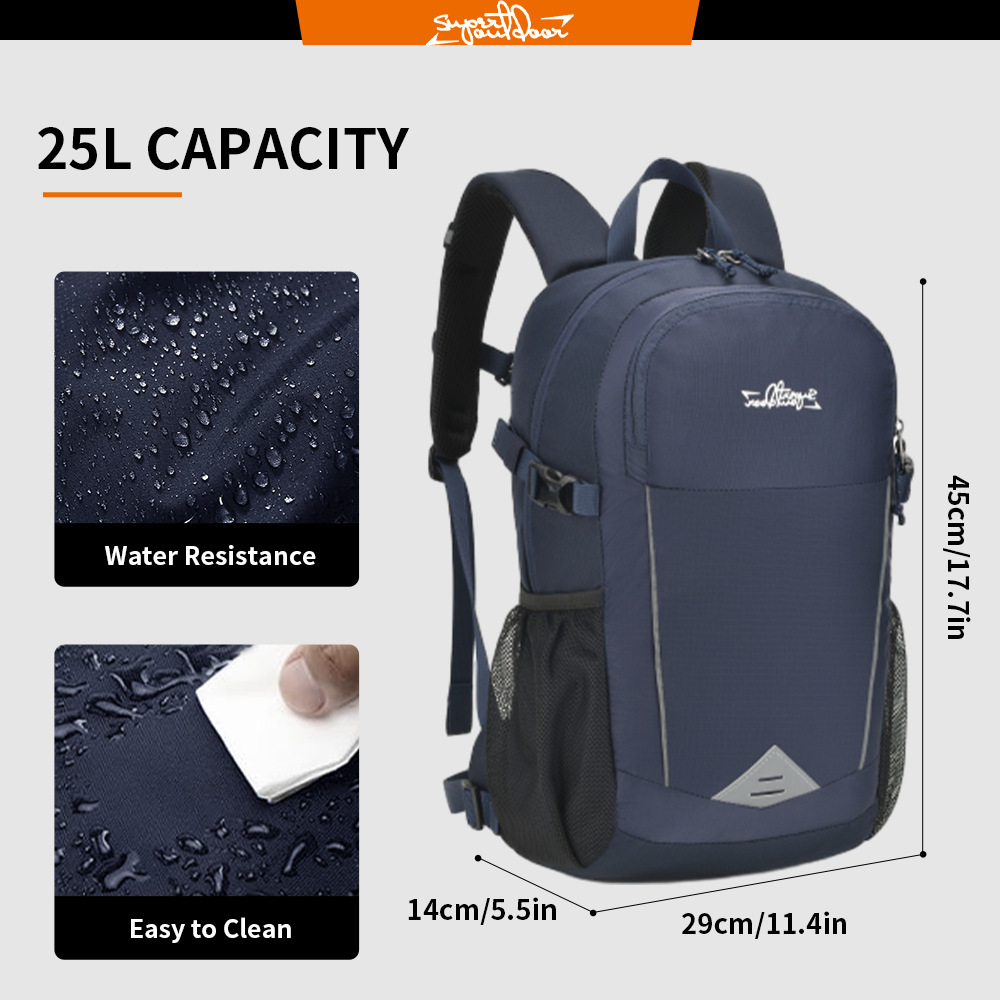 Twenty-five litres of cross-border travel packs for men on their leisure and hiking days, with a waterproof shoulder bag for women.