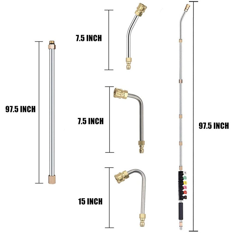 Cây gậy lọc áp suất 30° 90 ° 120°C cực cung 1/4' liên kết để thay thế vòng chống rò rỉ