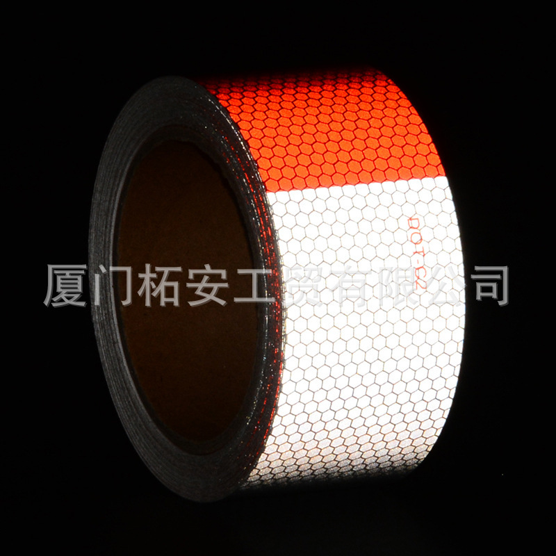 High-strength PET reflector red red-white DOT-C2 thermal retrospect vehicle sticker for cross-border reflection alerts