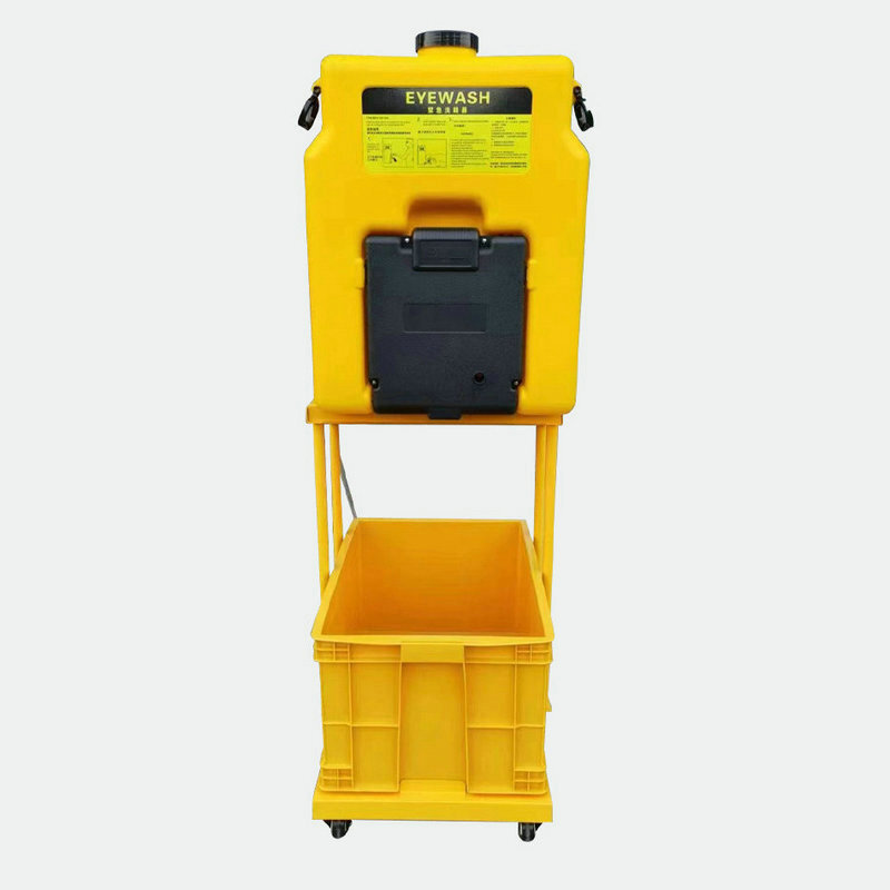 Mobile emergency 53L eyewasher, portable double- mouthwasher, 53 litres of mobile double-mouth thruster-type eyewasher