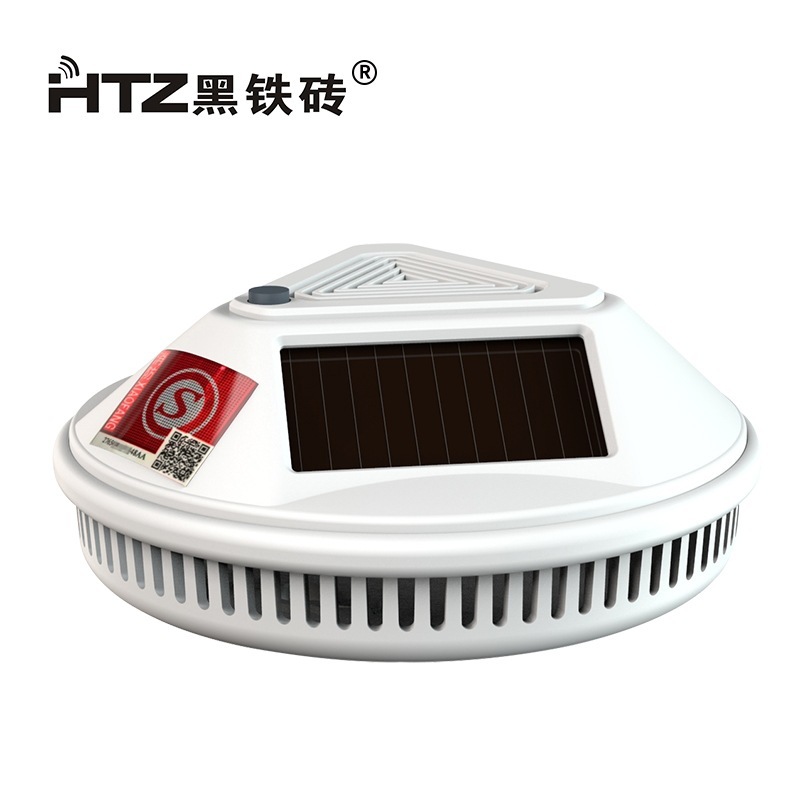 Black brick light wireless smoke alarm, home hotel fire smoke, independent light smoke.