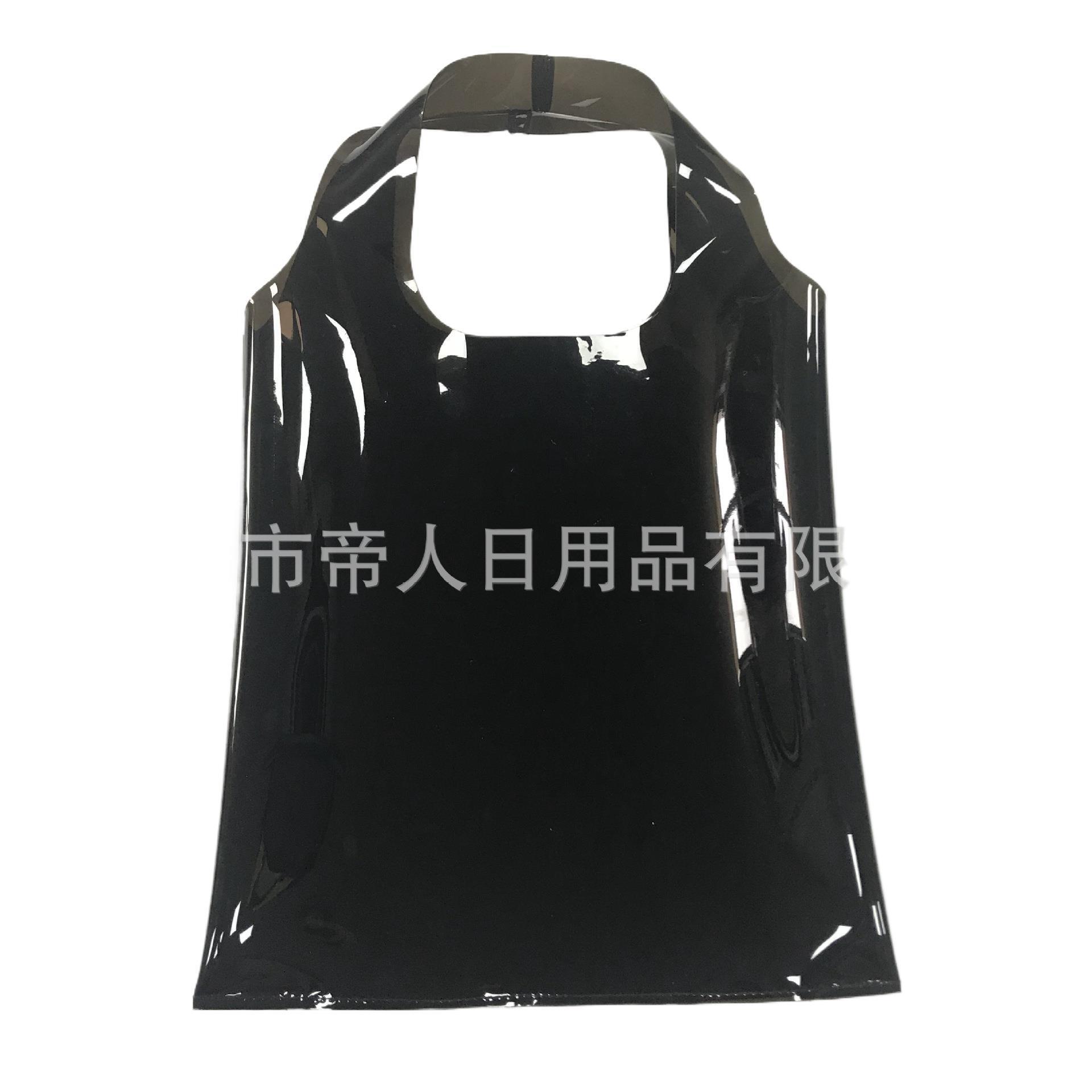 Plant set-up -- PVC black Jell-O bag bag for one shoulder pack and printing logo