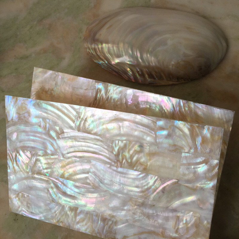 0.5 mm natural oil shellboard fresh water, colored rivershell creative carving and decorated sheet material