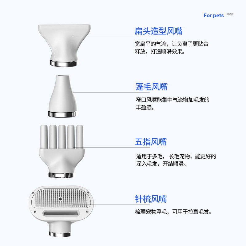 Máy sấy chó mới, chó nhiều mục đích, thổi kèn.