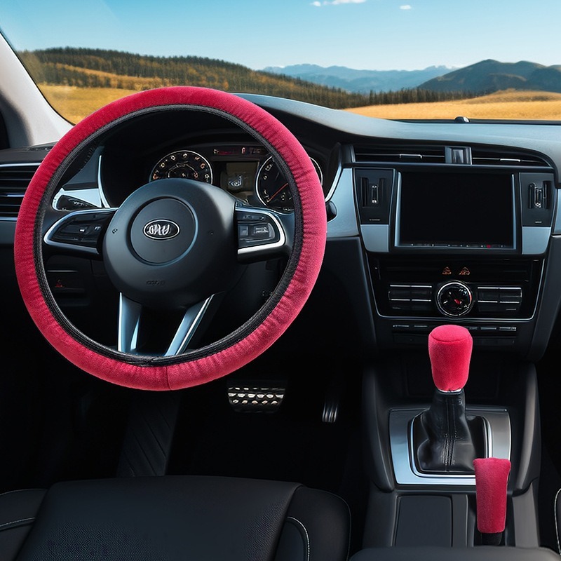 Cross-border hand brakes supply three pairs of the steering wheel with a warm soft, smooth and smooth steering wheel set for the winter.