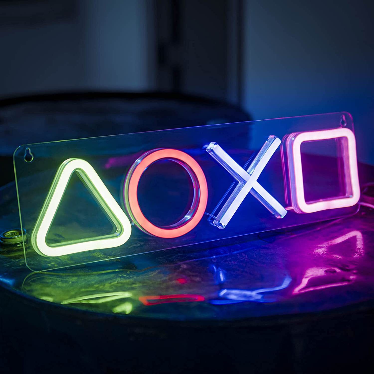 LED game room atmosphere decorated neon lights, transparent backboard neon lights, new walled neon lights across the border