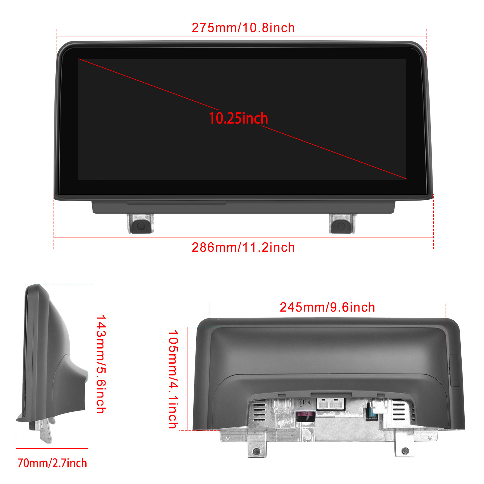 BMW 3의 10.25 인치는 F30 13-17 차 Carplay 인조 인간입니다