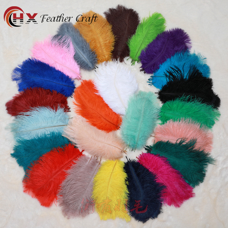 The manufacturer's white-coloured ostrich hair 15-80cm stage large feather decorated with wedding feathers.