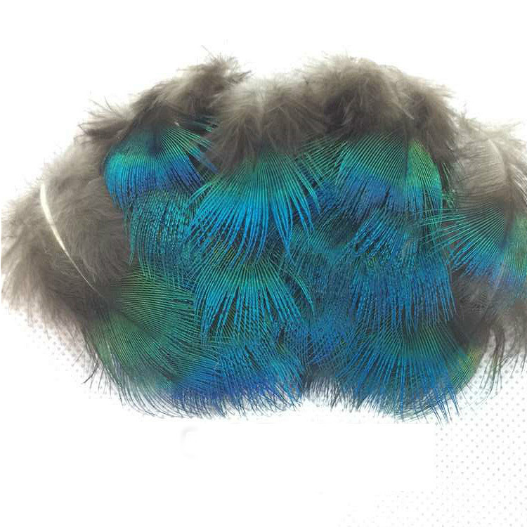 Peacock blue feathers, natural peacock small feathers, DIY hand-crafted corsets.