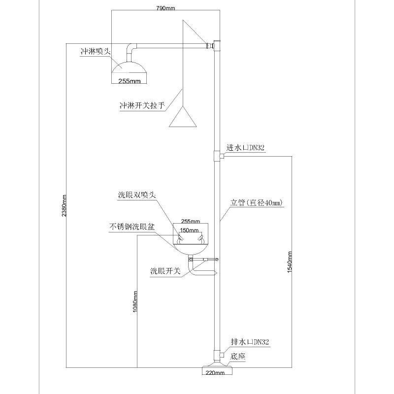 特价 验厂洗眼器 304不锈钢喷ABS复合式洗眼器 紧急喷淋洗眼器