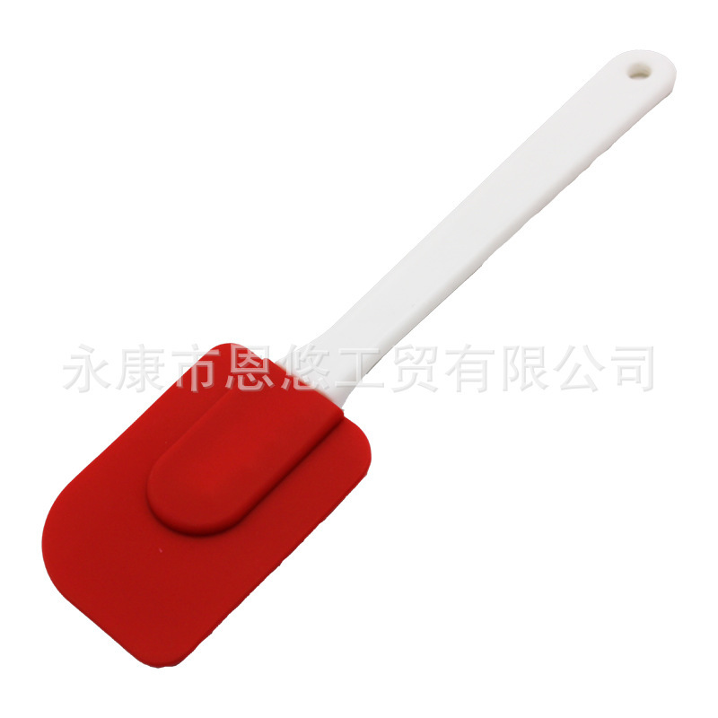 專業供應紅色硅膠刮刀 白色塑料手柄 烘焙專用硅膠刮刀