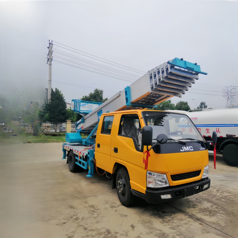 藍牌雲梯車 高空作業車價格 32米國六江鈴115馬力高空作業車價格
