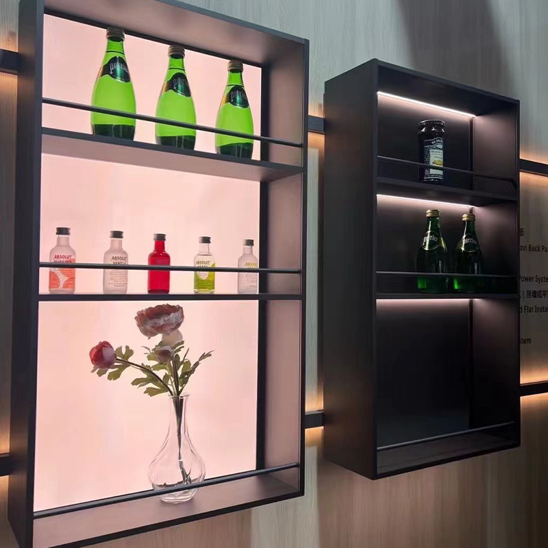 The new multi-storey table with a light for a savory rack, a wine cupboard, aluminum alloy kitchen saucer.
