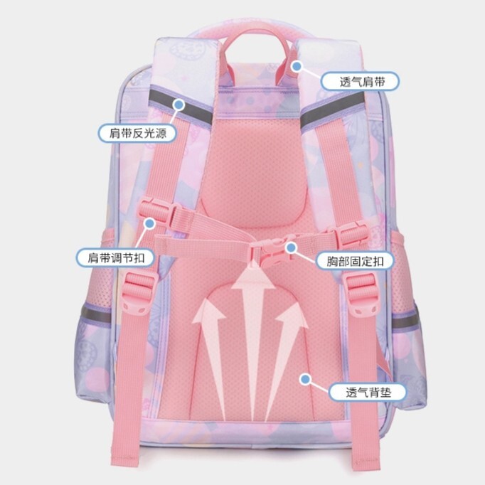 Hong Jia super-light shoulder backpacks for water-smoked children ' s fashion packs for boys and girls in grades 1-6 of elementary school