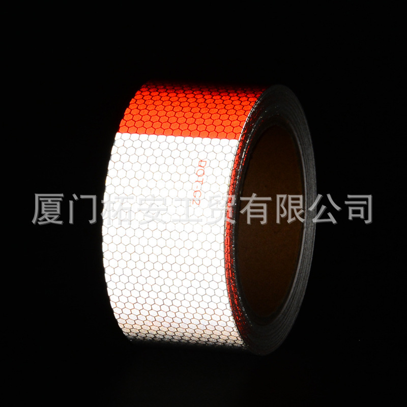 High-strength PET reflector red red-white DOT-C2 thermal retrospect vehicle sticker for cross-border reflection alerts