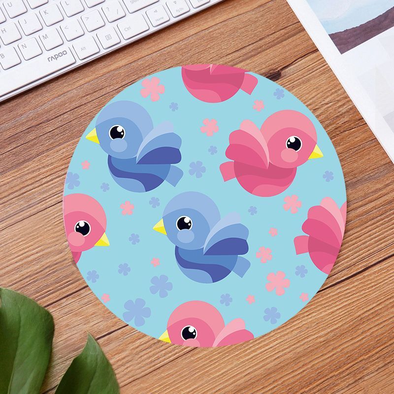 工厂家 批发亚马逊 可爱 圆形鼠标垫 动漫 mouse pad 滑鼠垫定制