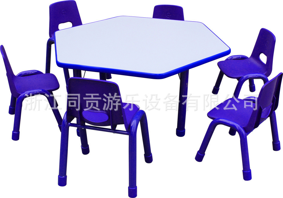 Play with young children's tables and chairs for fire panels, eight-point table game, children can regulate creative desks