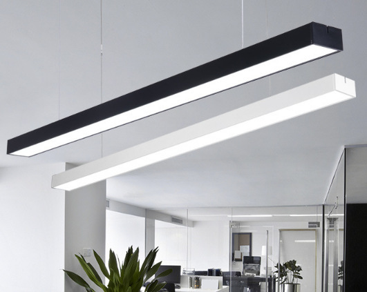 LED chandeliers, black leds, modern and simple office general