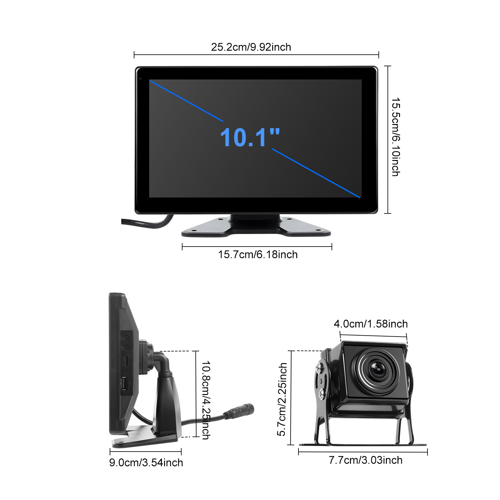 10.1-inch DVR hoàn toàn tiếp xúc với một máy ảnh cáp/một để kéo dài bốn / tải video/CarPlay/ Autoface