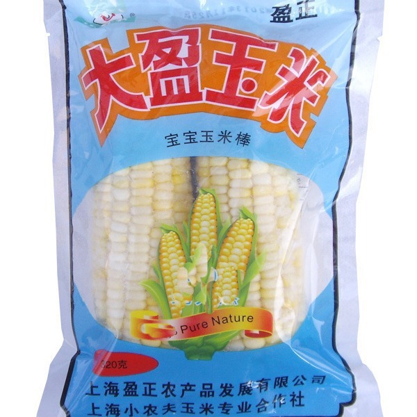 Small farmers, Qingpur, corn bars, frozen fresh corn, specification 24*320G bags/boxes.