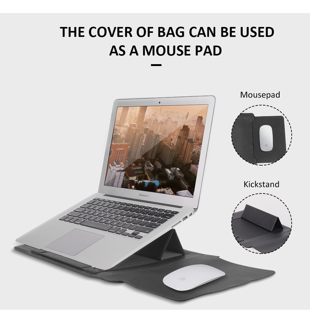 超薄通用笔记本内胆包macbook13寸支架折叠适用华为笔记本电脑包