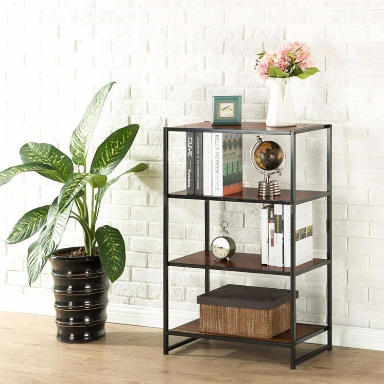 The simple living room, four floors of home-based iron storage shelf, supplied by the manufacturer.