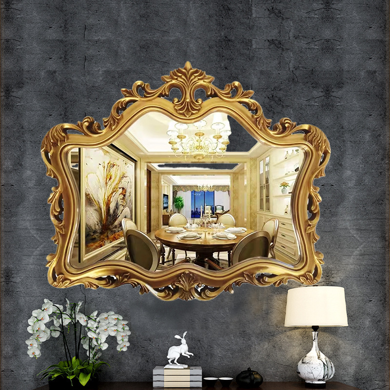 American bathroom mirrors with mirrors and European retrospect baths wall sculpted with luxurious makeup glasses.