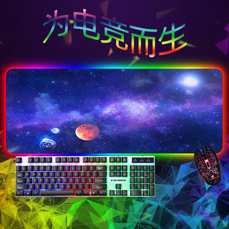 게임 게임 게임 rgb 빛난 mousepad 주문품 더 두꺼운 쥐 패드 증거 근원 머리 공장 최고 큰 쥐 패드