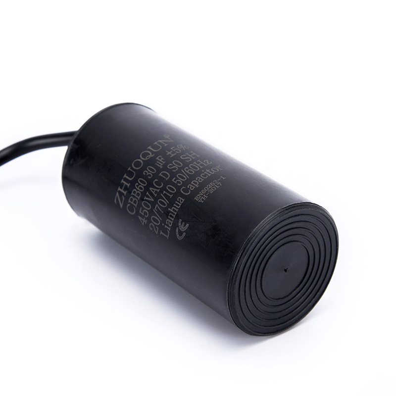 Capacitors CBB60 Full black single capacitors 450V 20/UF air-conditioning compressors activated capacitors