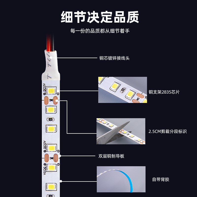 Ánh sáng lid với 12 so với gọn gàng, áp lực cao tuyến tính nội các ngày đám cưới 24 v 120 2835