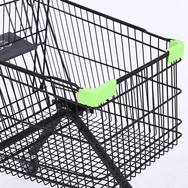 Supermarket shopping carts, mini-vans for children at supermarket malls.