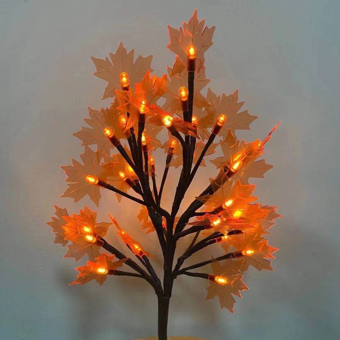 LED Simulator Maple Tree Plateau Lights for Christmas Day Bedroom Decoration Lights for Amazon Cross-border Supply