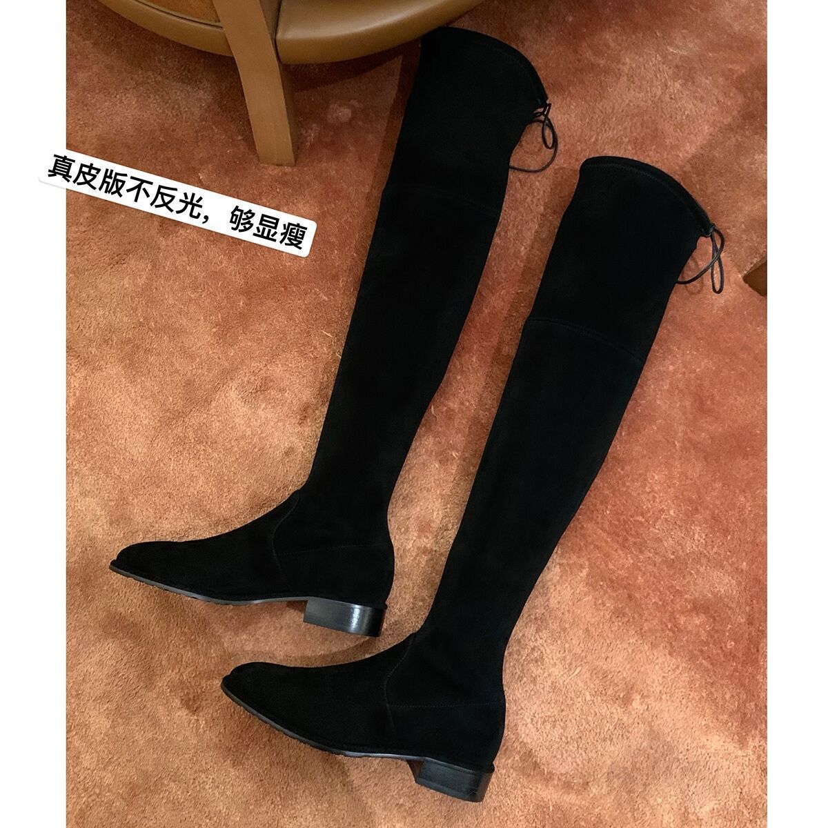 Cracker boots, 2022, new round head over knee socks, tall boots, skinny knight boots.