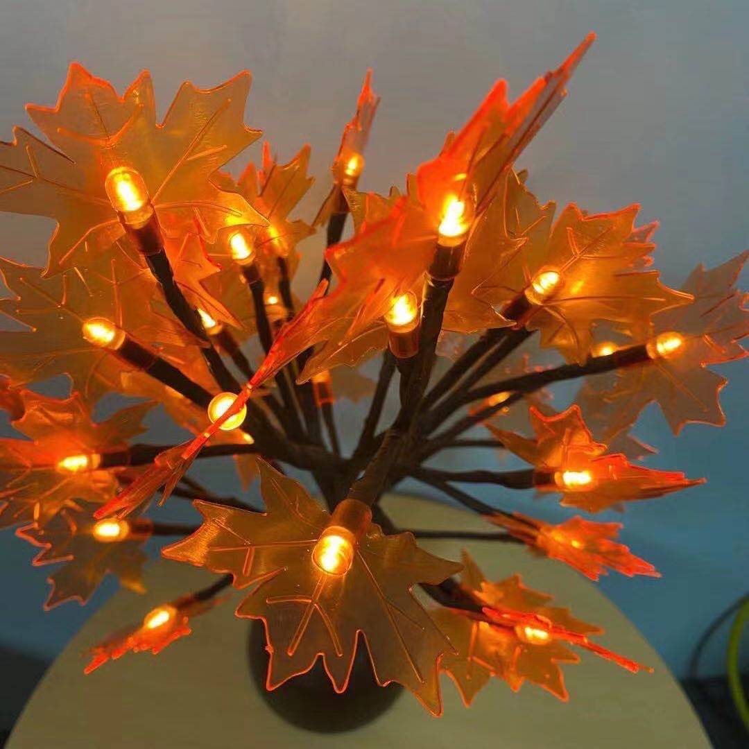 LED Simulator Maple Tree Plateau Lights for Christmas Day Bedroom Decoration Lights for Amazon Cross-border Supply