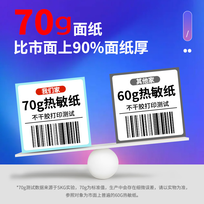 三防热敏标签纸25mm管芯不干胶热敏纸贴纸电子秤纸防水热敏打印纸