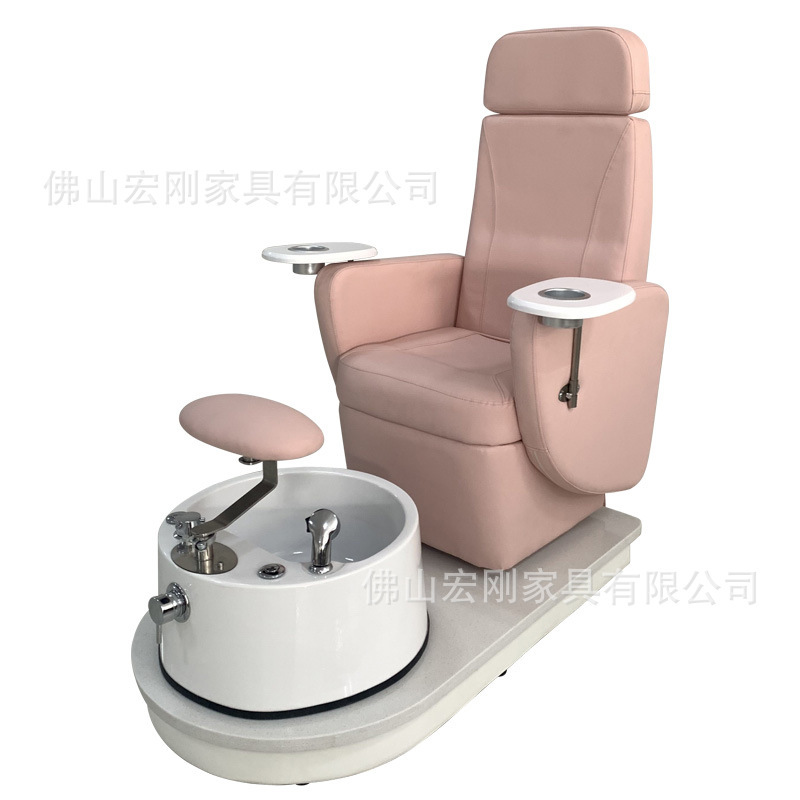 A pedicure couch washes can flat-bed a pedestal pedestal.