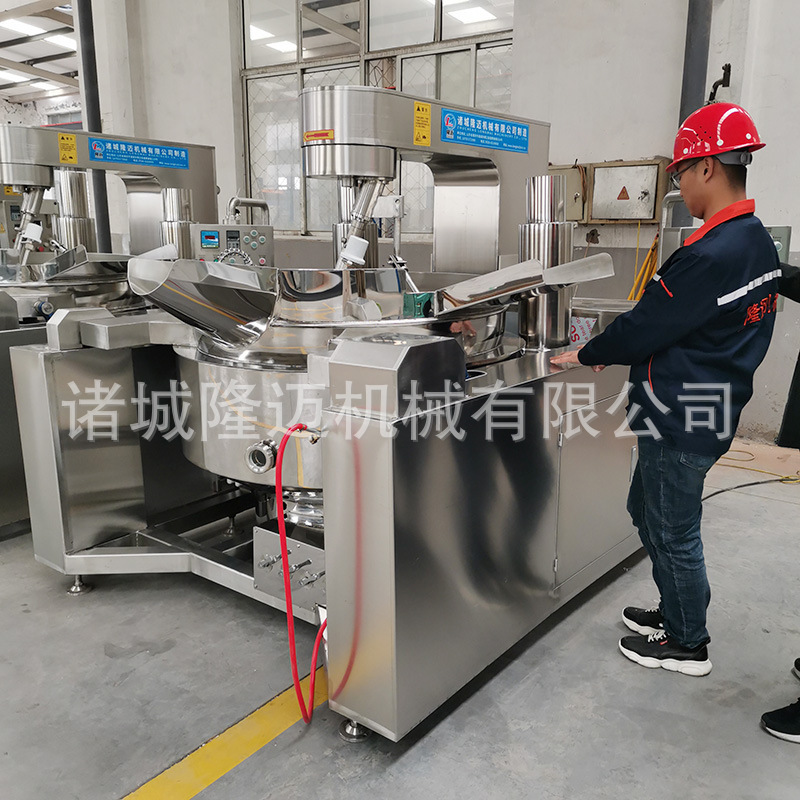 全自动大型食堂炒菜机器 食堂自动炒菜机 高粘度行星搅拌炒锅
