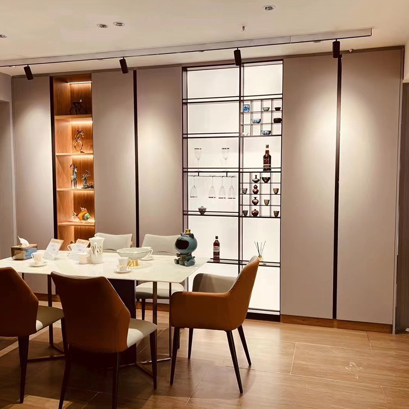 Customize the new Aluminium Alloy living room for a wall-based, multi-layered tableboard kitchen cupboard display