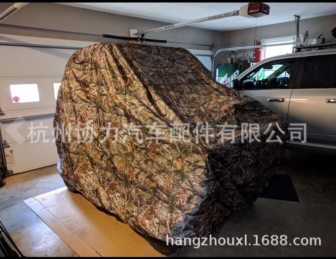 Routine-coloured mammoth farmer with a Golf hood on his car.