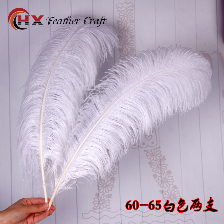 The manufacturer's white-coloured ostrich hair 15-80cm stage large feather decorated with wedding feathers.