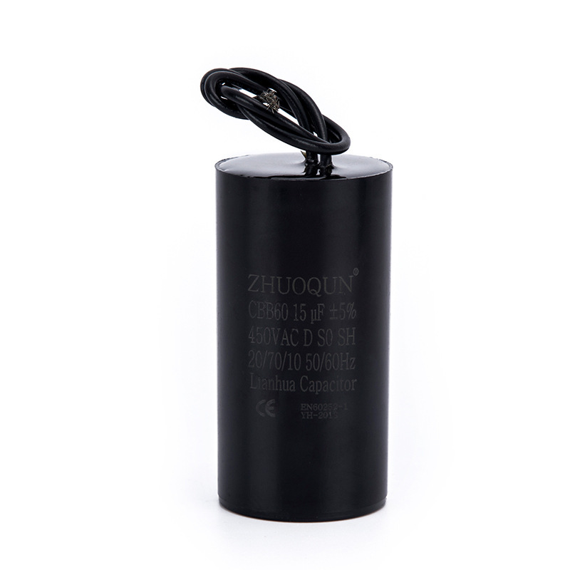 CBB60 15UF 25UF 450V Laundry air-conditioning capacitors with lead 30UF starter capacitors