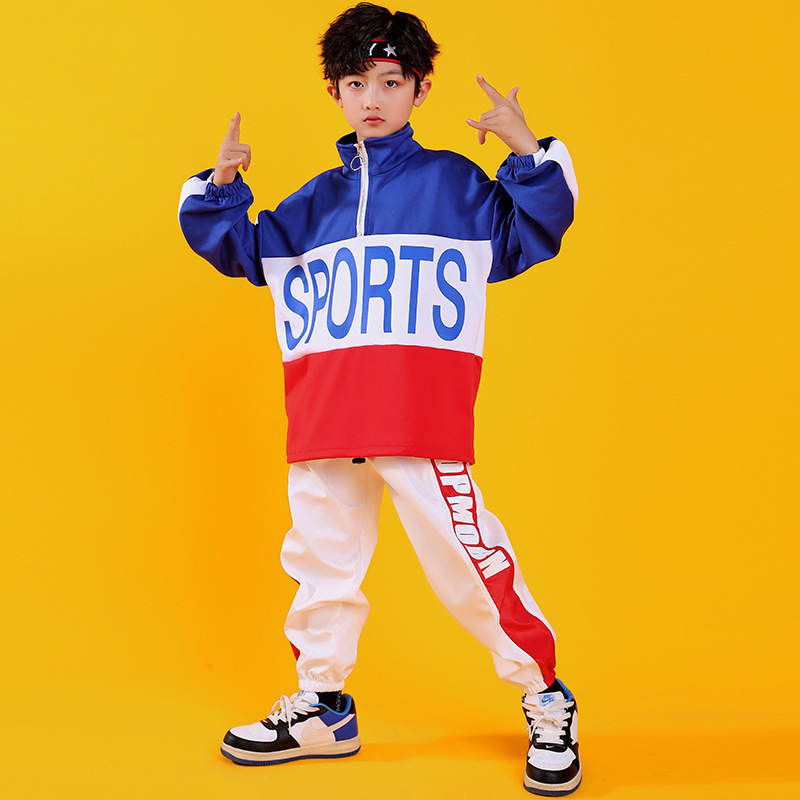 A 2022 children's street dance suit with a boys' and girls' sports show.