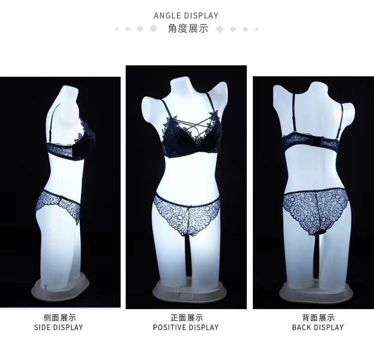 Undergarments 쇼 빛 모형, 창은 반돌이는 란제리 세트, 아름다움 lightbox 모형을 표시합니다.