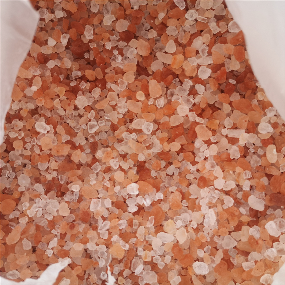 The factory distributes Himalayan roses and roses and crystals, mineral rock salt, granular salt pink 3-5mm.