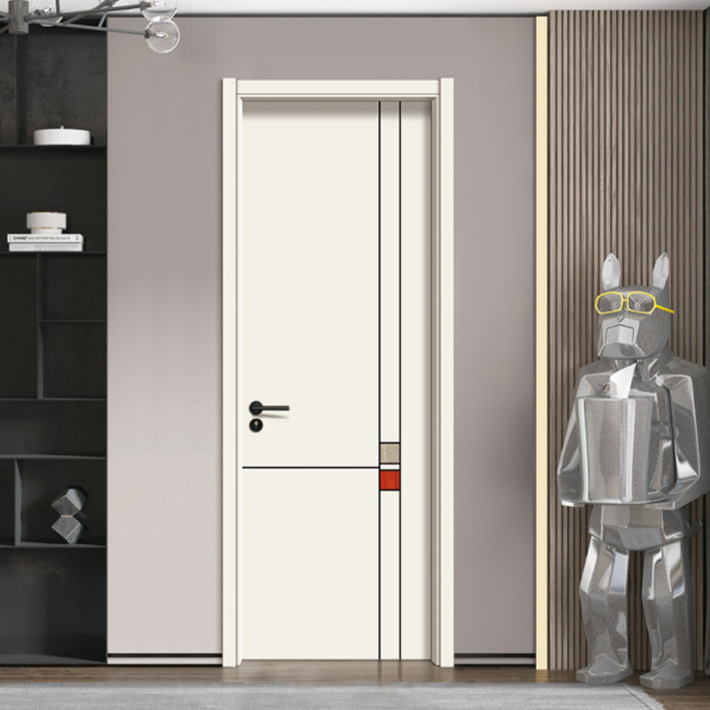 The wooden doors are co-mingled and the indoor bedroom doors are covered with the wooden door doors.