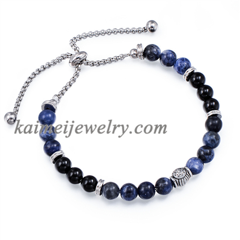 The new American-American Fashionable Steel Chains can be transposed to six millimeters of blue and black manau bracelets.