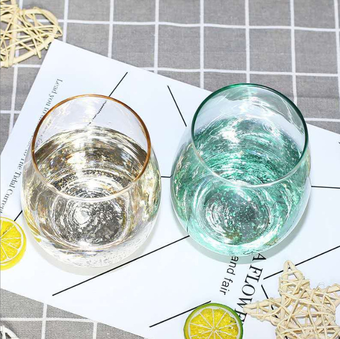 廠家定製logo酒吧TKV防摔亞克力無腳水杯 蛋形杯塑料仿玻璃紅酒杯