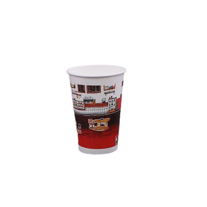 定製餐飲一次性杯子冷飲料杯影院奶茶加厚飲水杯印可樂冷飲杯蓋
