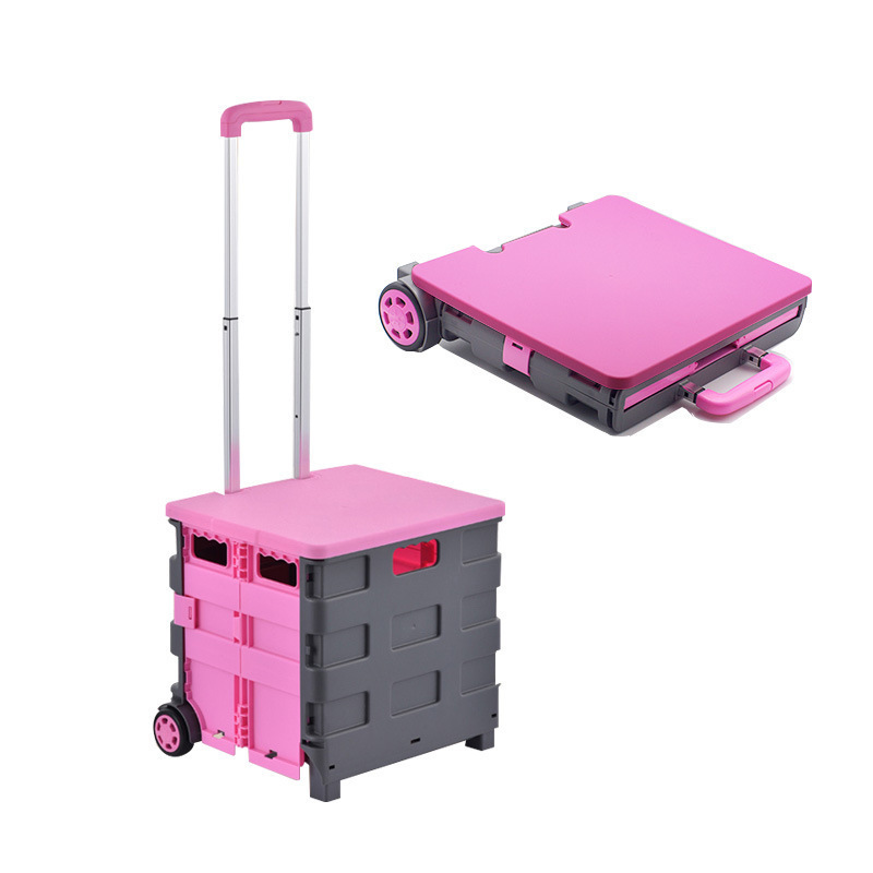 Cross-border plastic folding of shopping carts, shopping carts for cabs, home-made camper-cars